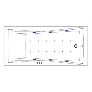 Гидромассажная ванна WHITECROSS Palace 0104.180080.100.RELAX.WH 180x80 см Relax белый